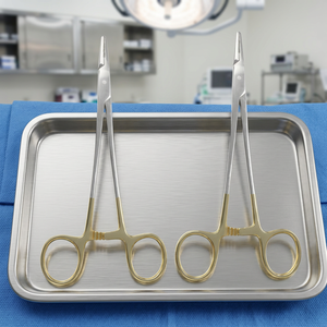 Portaagujas Quirúrgico Grip Surgical GS-NH-0010 de 6 Pulgadas con Anillo Dorado, Certificado CE, Instrumento de Hemostasia Clase I, Manual General - Product Image 2