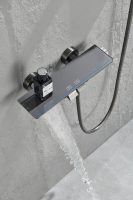 Mitigeur de douche mural thermostatique numérique à double fonction en laiton moderne avec affichage numérique et touches de piano pour salle de bain