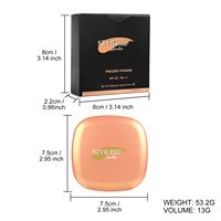 Poudre pressée compacte mate de marque privée poudre pour le visage maquillage imperméable à couverture complète