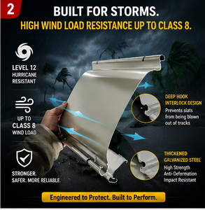 <span class=keywords><strong>Porte</strong></span> <span class=keywords><strong>de</strong></span> <span class=keywords><strong>garage</strong></span> automatique industrielle en acier, résistante au vent, robuste, résistante aux ouragans, à enroulement - Product Image 5