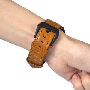 Correa de reloj de cuero genuino vintage para <span class=keywords><strong>Huami</strong></span> <span class=keywords><strong>Amazfit</strong></span> <span class=keywords><strong>GTS</strong></span> - Product Image 3