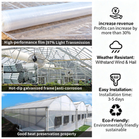 Invernadero Inteligente, Túnel de Cultivo, Kit Completo de Invernadero Comercial, Estructura de Invernadero Agrícola