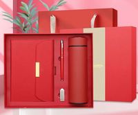 Coffret Cadeau d'Entreprise de Luxe Personnalisé avec Logo Imprimé, Carnet A5 Écologique à Couverture Rigide, Stylo et Aimant, Idéal pour la Remise des Diplômes et le Bureau