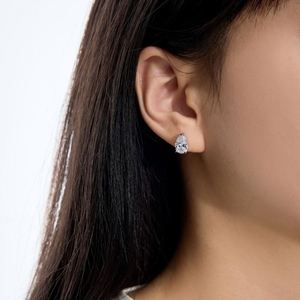 Dylam High <b>Fine</b> Jewelry Manufacturer 925 Sterling Silver Solitaire Waterdrop Shape 5A Zirconia <b>Stud</b> <b>Earrings</b> for Women Daily - Product Image 4