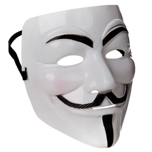 Guy Fawkes Costume di Halloween V per la Mascherina di faida Anonymous maschera Cosplay di Fantasia