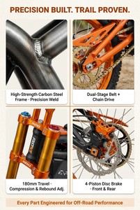 Meilleure Vente SKYLEAP <span class=keywords><strong>Moto</strong></span> Tout-Terrain à Double Transmission par Courroie et Chaîne, Vitesse 100 km/h, pour Vente en Gros aux Magasins Off-Road - Product Image 4