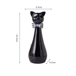 Moderna urna funeraria de cerámica para cenizas de mascotas, hecha a mano, impermeable, ecológica, con diseño de gato, para decoración de funerarias. - Product Image 2