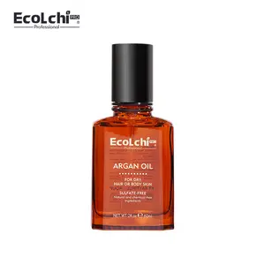 Ecolchi 60ml OEM ODM marque privée huile de sérum capillaire réparatrice bio extrait de traitement capillaire lisse huile essentielle de cheveux