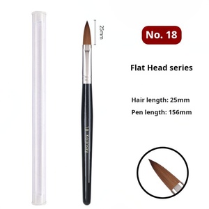 Hot-selling Nail Art <b>Brush</b> Pen Customization Kolinsky Nail <b>Brush</b> Wood Handle - Product Image 6