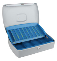 Hohe qualität günstige preis tragbare kalt-rolled stahl abschließbaren dauerhafte sichere cash money box mit münze tablett