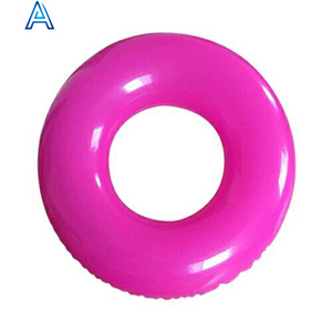 Anneau de bain gonflable en <span class=keywords><strong>PVC</strong></span> de couleur unique durable à bas prix pour piscine d'été flotteur enfants anneau de natation jouet pour enfants - Product Image 1