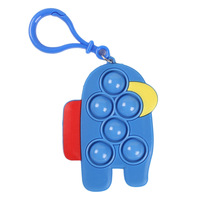 Op maat gemaakte sensorische fidget sleutelhangers met dinosaurussen/eenhoorns/fruit, stressverlichtende mini fidget speelgoed sleutelhanger, Pop It sleutelhanger