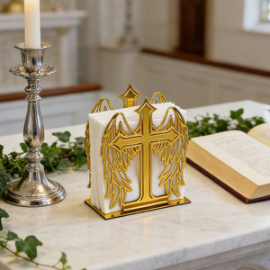 Porta Servilletas de Acero Inoxidable Cromado, con Brazo Pivotante y Base Pesada, para Uso en Interiores y Exteriores, Estilo Americano - Product Image 1