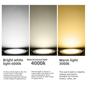 Оптовые светодиодные встраиваемые светильники (даунлайты) из литого алюминия 3.3, 4.6, 5.2 дюйма, потолочные лампы RGB CCT 7W 12W, низкий MOQ - Product Image 3