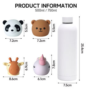 Botella <span class=keywords><strong>de</strong></span> <span class=keywords><strong>Agua</strong></span> con Tapa <span class=keywords><strong>de</strong></span> Animal, Aislamiento al Vacío <span class=keywords><strong>de</strong></span> Acero Inoxidable 304, Tacto Suave <span class=keywords><strong>de</strong></span> Goma, Precio por Volumen, Impresión Personalizada - Product Image 3