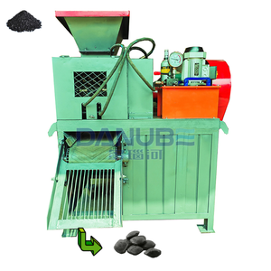 Machine à briquettes à double rouleau haute pression pour la production de billes de charbon sphériques uniformes, équipement de briquetage industriel - Product Image 1