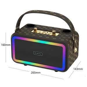 Boomsbass M3201 + Xách Tay Loa Không Dây Boombox RGB Ánh Sáng 2*10W Âm Thanh Loa Siêu Trầm Karaoke Bluetooth Loa Với 2 Mic - Product Image 2