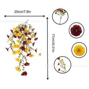 Guirlandes artificielles de glycine d'automne Songhe, 77 cm, fleurs en soie plastique, décoration extérieure, bouquet - Product Image 1