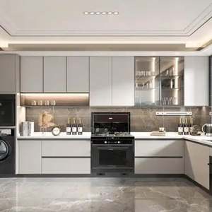 Meubles de cuisine sur mesure, armoires en bois, armoires de salle à manger, armoires de rangement, personnalisation de toute la maison pour villa de luxe - Product Image 4