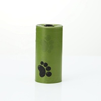 Sacs à déjections pour chiens et chats, entièrement biodégradables, épaissis, à base d'amidon de maïs EPI et de PBAT, avec un fort contrôle des odeurs, style à ouverture plate