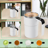Gobelet mélangeur automatique en acier inoxydable de qualité alimentaire personnalisable, gobelet à lait, gobelet à café avec affichage LCD de la température