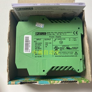 ฟีนิกซ์คอนแทค MINI-PS-100-240AC/2x15DC/1 ชุดจ่ายไฟแบบสองเอาต์พุต 100-240V AC 15V DC สำหรับใช้งานในอุตสาหกรรม - Product Image 1