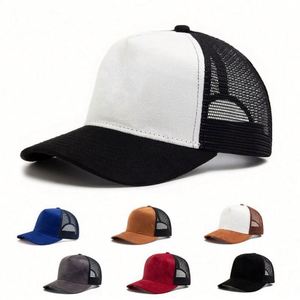Gorra de béisbol transpirable de malla y gamuza para camionero con publicidad - Product Image 1