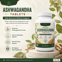 Compléments Nutritionnels en Gros OEM à Base d'Extrait d'Ashwagandha, Comprimés d'Ashwagandha, Ingrédient de Supplément Herbal pour Formules de Bien-être