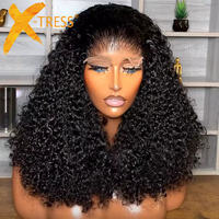 Perruques Courtes Bob Frisées Kinky en Gros Cheveux Humains Lace Front Pas Chères Perruques Frontales HD Lace pour Femmes Noires Perruques Cheveux Humains Coupe Pixie