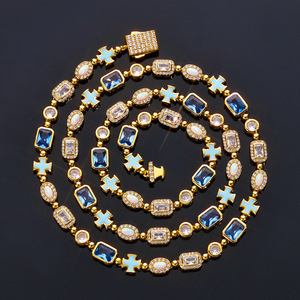 Wholesale High Sensation Hip-Hop Fashion Chokers <b>Necklace</b> Butterfly Pattern Color Gem Zircon <b>for</b> <b>Men</b> Women Europe United States - Product Image 5