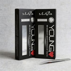 Free Design Silver Stamped <b>Window</b> Nail Film Box Premium Metallic Cardstock Packaging with Clear <b>Panel</b> for Nail Art - Product Image 3