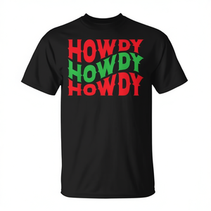 T-shirt Howdy Christmas Cowgirl Southern Western Country Rodeo - Product Image 3