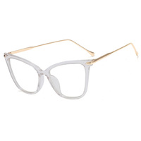 Monture de lunettes de lecture en métal personnalisée, style rétro classique œil de chat, tendance, anti-lumière bleue, pour l'extérieur