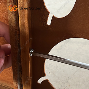 GNEE Gardening Eco-Friendly Natual Rusted Orange Modern Outdoor Decorative Balcony Garden <b>Privacy</b> Screen Panels - Product Image 4