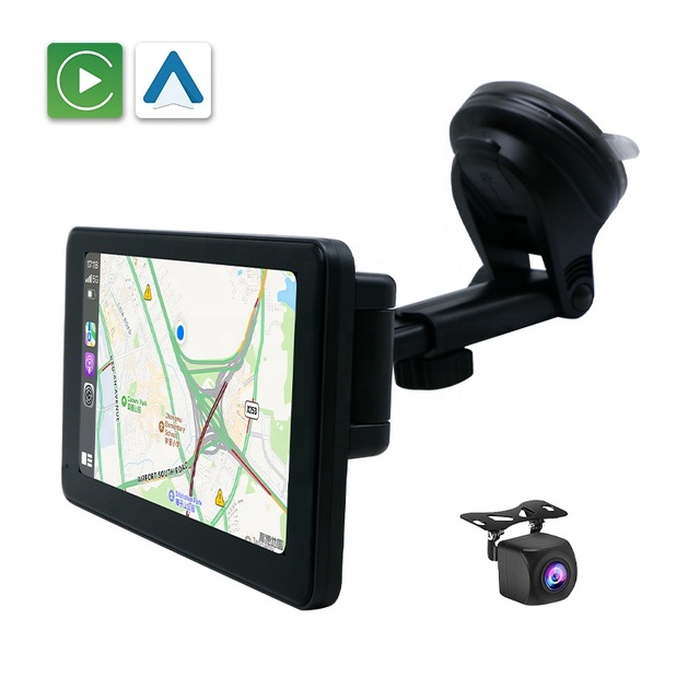 OEM Wholesale Support Customized APK 4K Portable CarPlay /Android Auto Multi-media Player with 4K+1080P Dual-way DVR for All Car