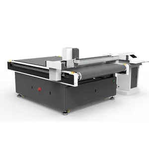 Giysi desen yapımı için Yuchon 1625A tam otomatik CNC dijital yuvarlak salınan bıçak kumaş kesme makinesi