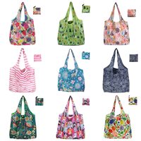 Sac de courses pliable en polyester en gros - Sac d'épicerie réutilisable léger Logo personnalisé pour supermarché