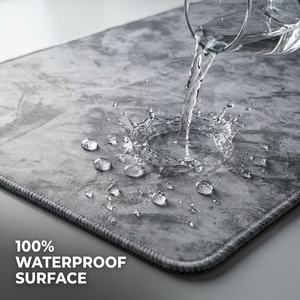 Custom Print Logo Anime Cartoon Extended Gray Gaming Desk Mat XXXL Large Anti-Slip Waterproof Mesh Base Scratch-Proof Office PC - Product Image 5