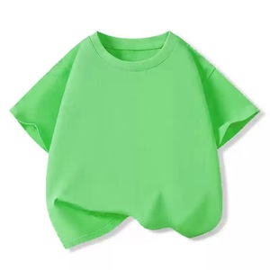 Venta al por Mayor de Fábrica, <span class=keywords><strong>Ropa</strong></span> de Verano para Niños, Camiseta de Manga Corta de Algodón Tejido para Bebés, Niños y <span class=keywords><strong>Niñas</strong></span>, Lisa - Product Image 3