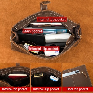 FSV1 קלאסי בציר אמיתי עור גברים יד שקיות 2023 מותאם אישית גברים שקיות - Product Image 4