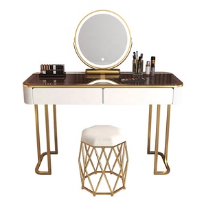 Edroom-caja de maquillaje blanca para mujer, tocador moderno con espejo y taburete, venta al por mayor - Product Image 6