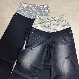 Jeans da <span class=keywords><strong>Uomo</strong></span> Personalizzati di Alta Qualità, <span class=keywords><strong>Pantaloni</strong></span> Jeans a Doppia Vita per <span class=keywords><strong>Uomo</strong></span>, Jeans in Denim a Vita Alta e Gamba Larga, Produttore - Product Image 5