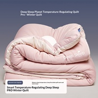Couette en coton tricoté Deep Sleep Planet à contrôle de la température avec garnissage en fibre de soja, épaisse, chaude, hivernale, design doux pour la peau