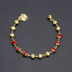 JXX <b>Bead</b> Women's <b>Fashion</b> <b>Bracelet</b> Multi-Color 24K Gold Plated Yellow Brass Bangle New Sale Jewelry - Product Image 5