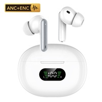 Auriculares TWS con Cancelación Activa de Ruido ANC y ENC Más Vendidos, con Logotipo Personalizado, Mini Inalámbricos Bluetooth 5.3 para Gaming