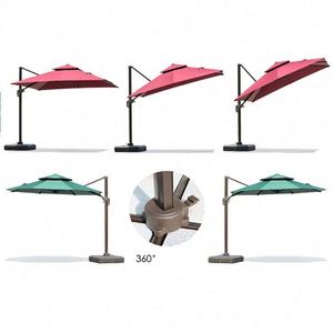 FEAMONT Parasol double pliant 3M*3M imperméable pour restaurant extérieur, café, jardin, terrasse, plage - Vente chaude - Product Image 4