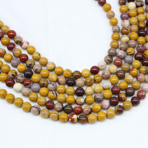 ลูกปัดหินไข่แดงธรรมชาติทรงกลมสำหรับทำสร้อยข้อมือ ST0128 - Product Image 1