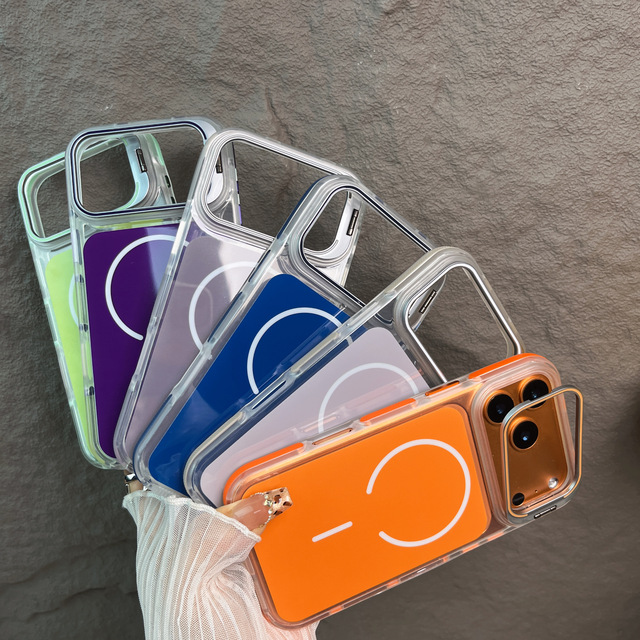 Camera Frame Holder Mobile Phone case for iphone 17 Pro Max Magnetic Shockproof Phone Case for iPhone 17 16 15 14 13 12 11 Pro
