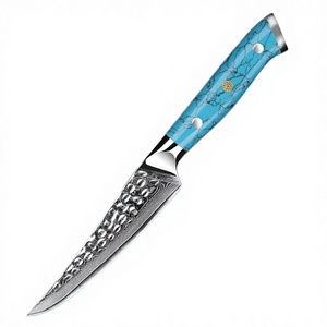 Juego de Cuchillos para Carne de Res de Acero de Damasco de 67 Capas, Ecológicos, Multiusos, para Restaurante, Color Negro Turquesa, en Oferta - Product Image 3