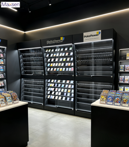 Vitrine d'exposition <span class=keywords><strong>BELLEP</strong></span> verrouillable en aluminium avec éclairage LED sur pied pour cartes de sport et Pokémon gradées - Product Image 6